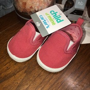 Carters child of mine pink shoes size newborn